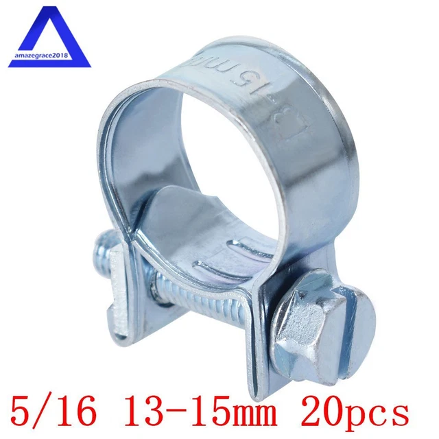 20Piece 5/16"（13mm-15mm）FUEL INJECTION HOSE CLAMP / AUTO Fuel Clamps New