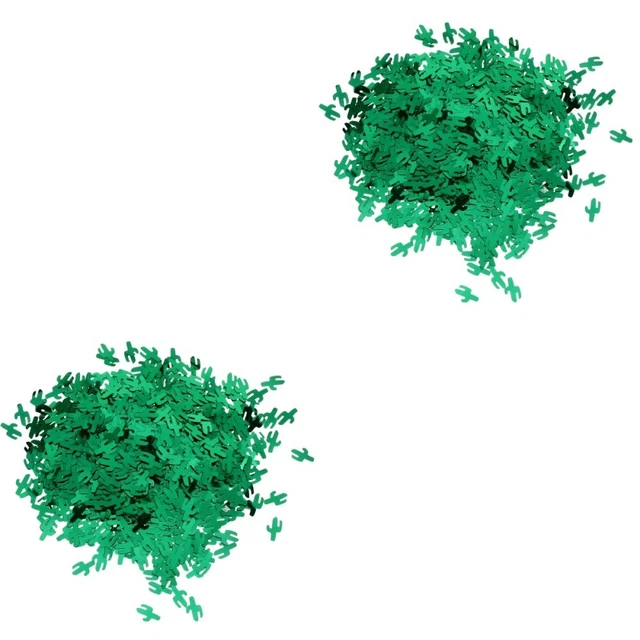 2 Packs Pvc Cactus Confetti Dining Room Table Decor Glitter Decoration