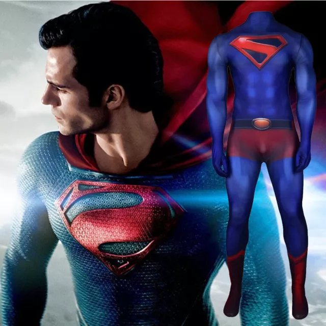 Superman Costume Cosplay Jumpsuit Justice League Halloween Zentai