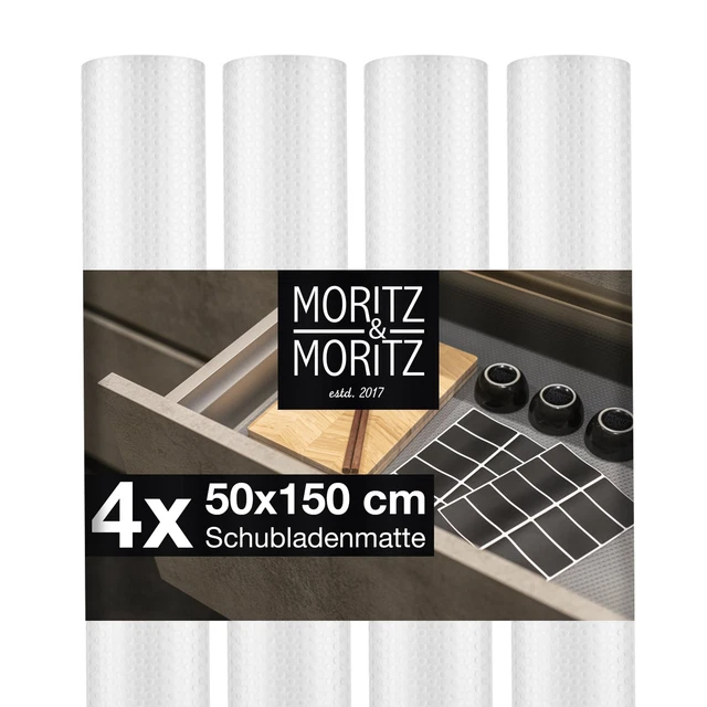 Moritz & Moritz Kitchen - Juego de 4 alfombrillas de cajón con pegatinas de pizarra