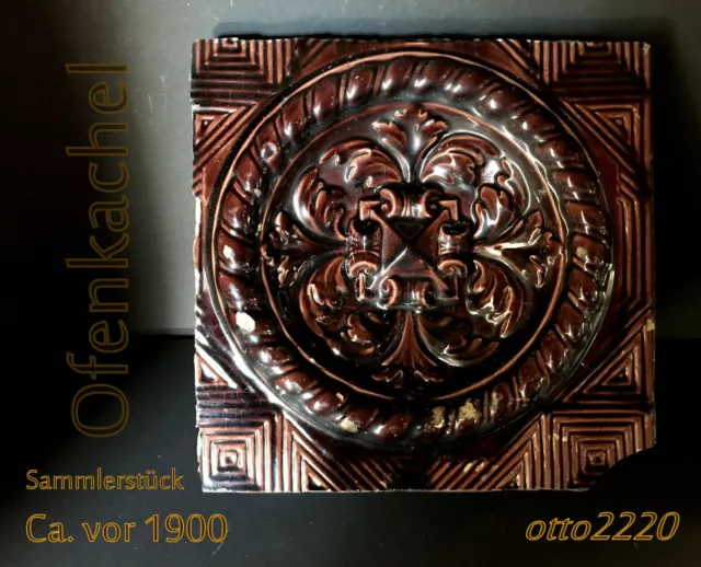 (11) Sammlerstück, Antike Ofenkachel Jugendstil, Ca. vor 1900