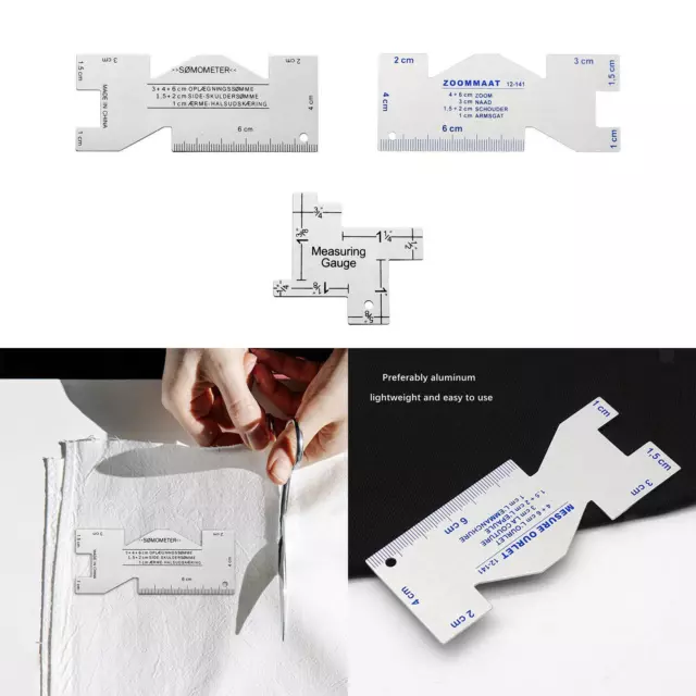 Patchwork Ruler Measuring Seam Gauge Crafting Tailor Sewing Ruler Measurement