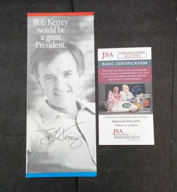 Bob Kerry Signet Pamphlet JSA "President Candidate"