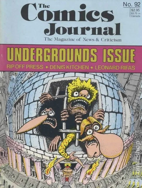 Comics Journal #92 VG 1984 Stock Image Low Grade