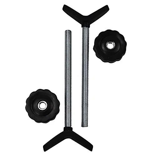 2 Pack M8 Stair Banister Baby Gate Adaptors for Dreambaby Gates (Black)