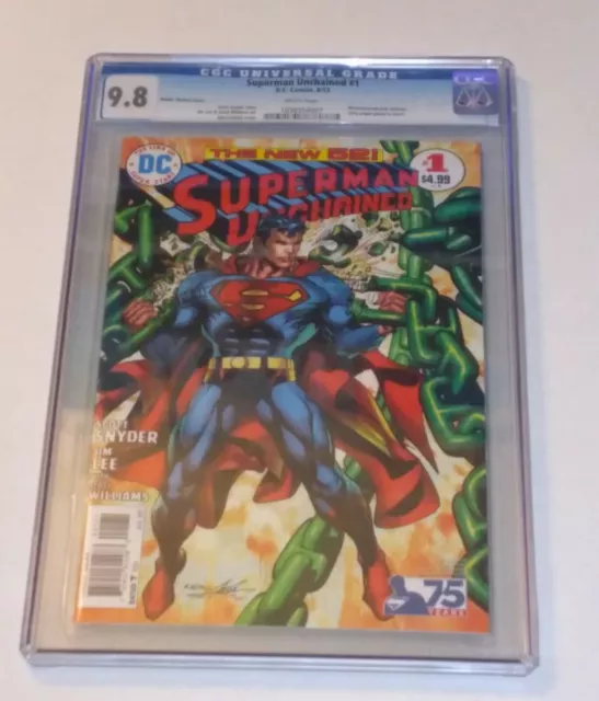 🎅DC Superman Unchained #1 CGC 9.8 Neal Adams variant! Jim Lee art! 1st print