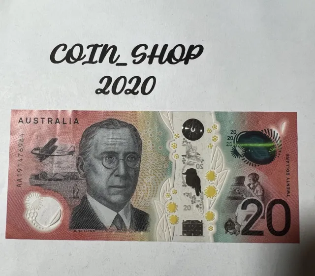 Banknote Australia 🇦🇺 $20.00 2019 First Prefix Lowe/ Gaetjens #59A