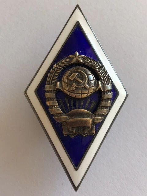 Università Sovietica Badge Rara Vecchia Variante Realizzata In Argento...