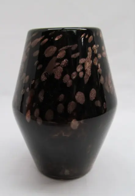 Strathearn Hand Made in Scotland Small Art Glass Vase Original Label on Base