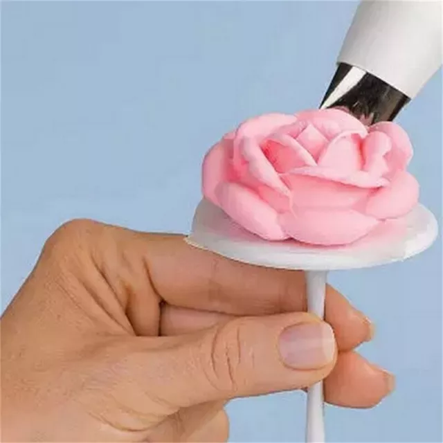 4pcs Cake Cupcake Tray Stand Flower Nails Set Icing Cream Sugarcraft Decor.h S^3