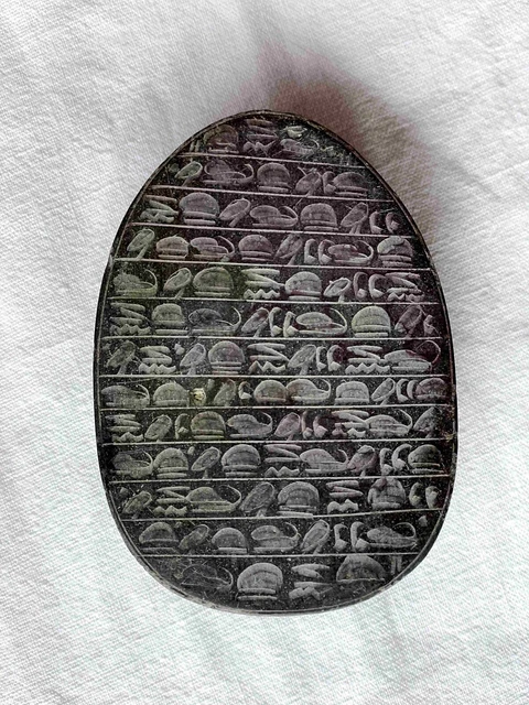 SCARABÉE DE COEUR. Égypte, basse époque en schiste