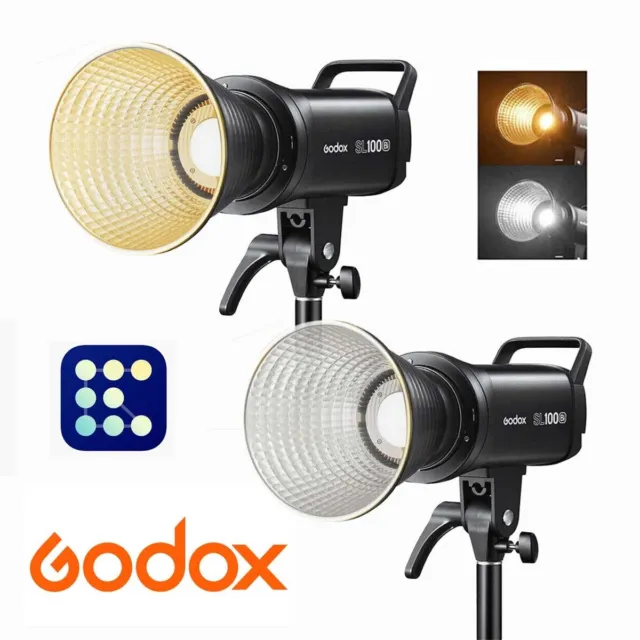 Godox SL-100Bi 100W 3200K-5600K LCD Panel LED Video Light ( Two Lights)