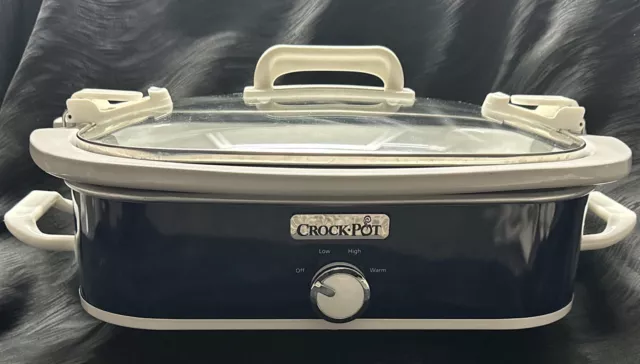 Crockpot 3.5 Quart Rectangular Casserole Slow Cooker in Charcoal