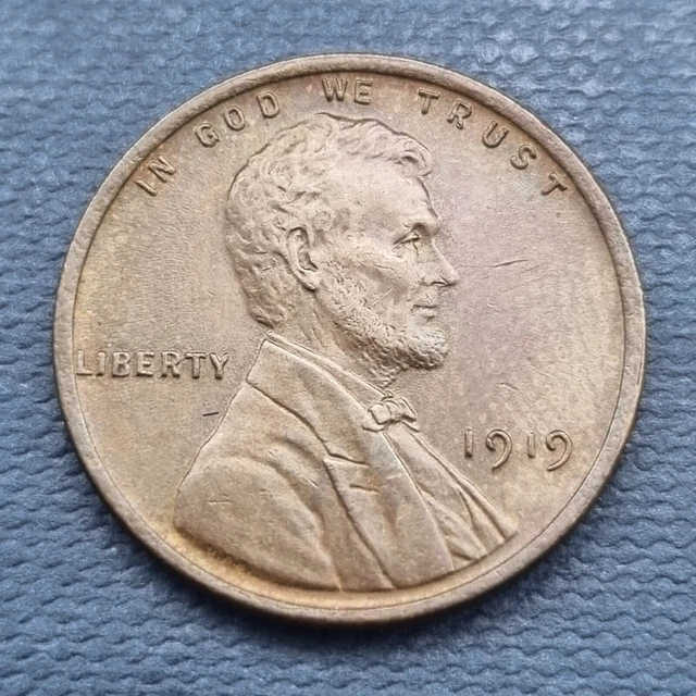 1919 Wheat Cent Lincoln Head Penny 1c High Grade BU #49557