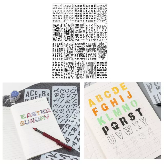 20Pc Enfants Enfants Dessin Lettres Numéros Pochoirs Modèle de Peinture