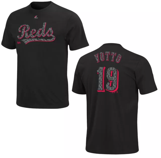 MLB Baseball T-Shirt Cincinnati Reds Joey Votto 19 Black