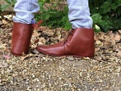 Chaussures viking avec semelle simple clouée rouge demi-bottes cadeau de Noël