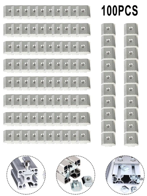 100* fissaggio solare PV scanalatura M8 parti profilate in alluminio M8 mantello scorrevole