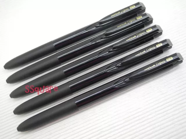 5 x Uni-Ball Signo RT UMN-155 0.5mm Extra Fine Rollerball Gel Ink Pen, Black