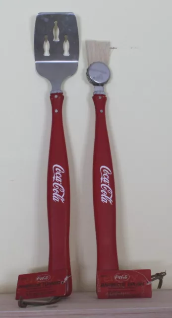 2 Coca Cola Coke BBQ Utensils Grilling Tools Spatula Brush