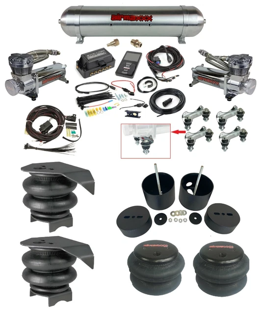 Complete 480 Chr Air Ride Suspension Kit w/Air Lift 27685 3P For 99-06 Silverado
