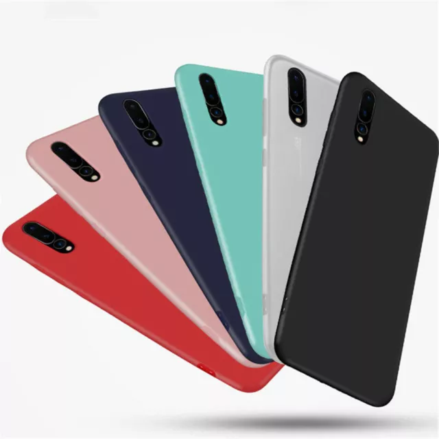 For Huawei P40 P30 P20 P Smart Ultra Slim Silicone TPU Matte Back Case Cover UK