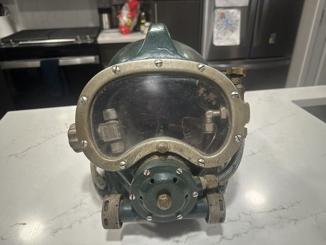 Vintage Ben Miller Dive Helmet Green