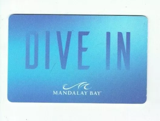 MANDALAY BAY Las Vegas Room KEY Card Casino Hotel - DIVE IN - Blue on Blue