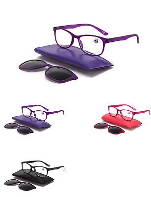 Hongfei atrovirens Occhiali da sole Clip per occhiali unisex Lenti polarizzate protette per uomo donna 
