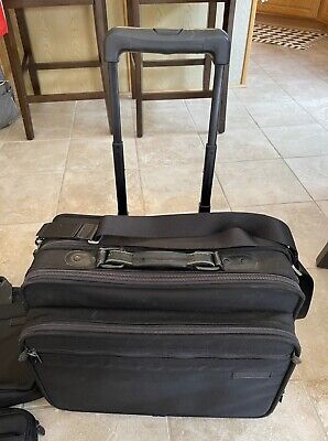 briggs and riley rolling briefcase carry on luggage Black
