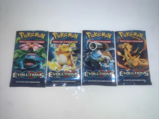 ART SET 4 Booster Carte Pokemon Vide Serie XY Évolutions En Français