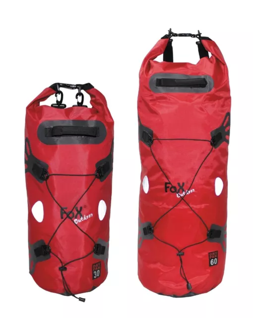 NEU US Transportbeutel wasserdicht Dry Pak ROT 30 und 60 Liter BW Seesack Armee