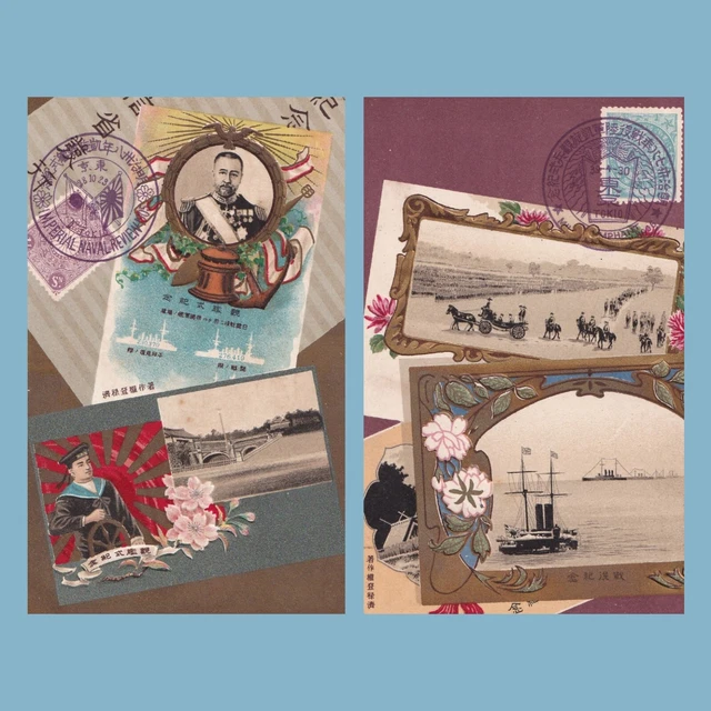 Post card Army Navy Russo-Japanese War 1906 Postcard designs Heihachiro Togo Art