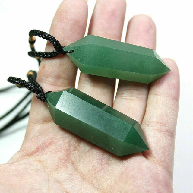 Natural Crystal Pendulum Quartz Stone Pendant Chakra Healing Gemstone Necklace