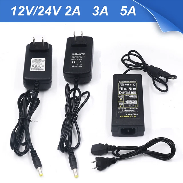 12V 1A 2A 5A Adapter AC/DC Power Supply Safety Charger For LED Strip CCTV Camera