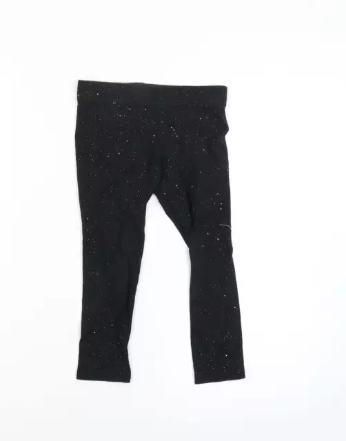 gap kids Girls Black Cotton Jogger Trousers Size XS L20 in Regular