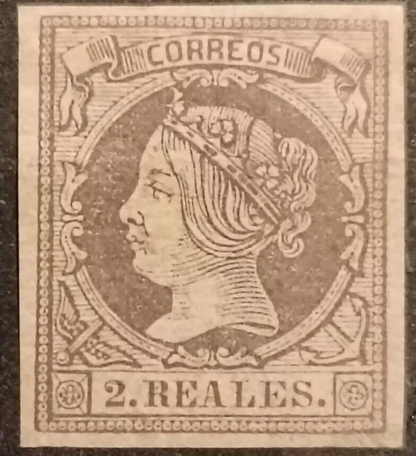 Espagne ISABEL II Edifil # 56 * MH Isabel ll 1860-61 LUXE