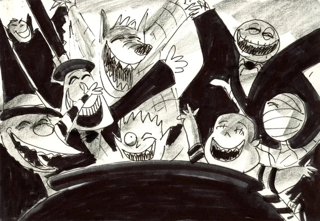 Tim Burton's Nightmare Before Christmas Multi-Character Original Storyboard