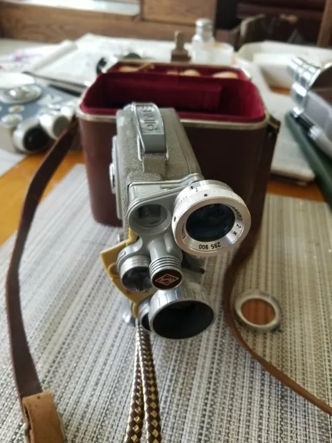 Working Vintage Eumig C3 8mm Movie Camera with Leather Case