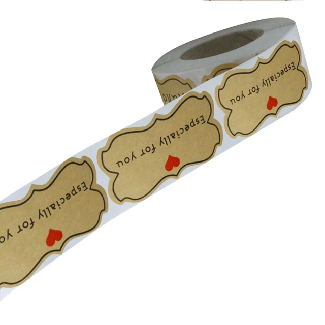 1 rollKraft Gift Sticker e Wasser Flaschen Aufkleber Geschenk Verpackung Label