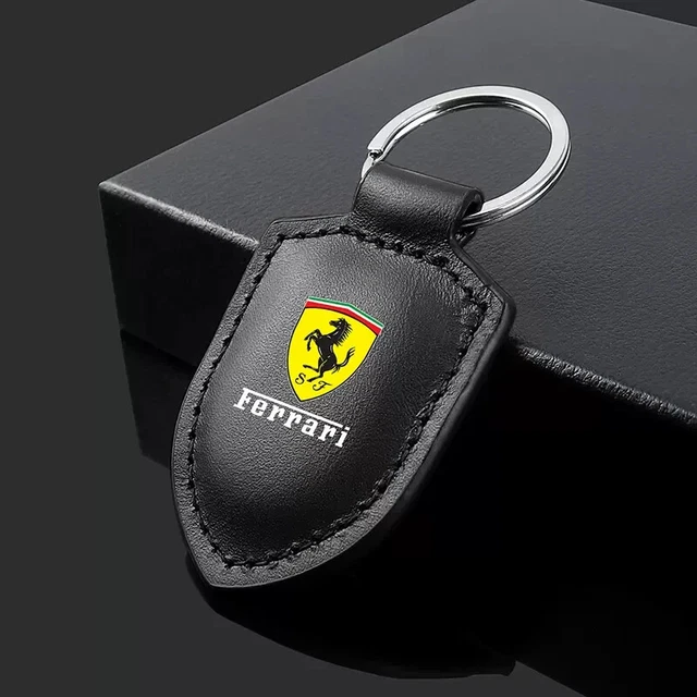 Ferrari car key chain Roma Ferrari 488 Portofino F8 leather key chain color logo