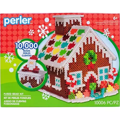 New Perler Gingerbread House Christmas Fused Bead Kit