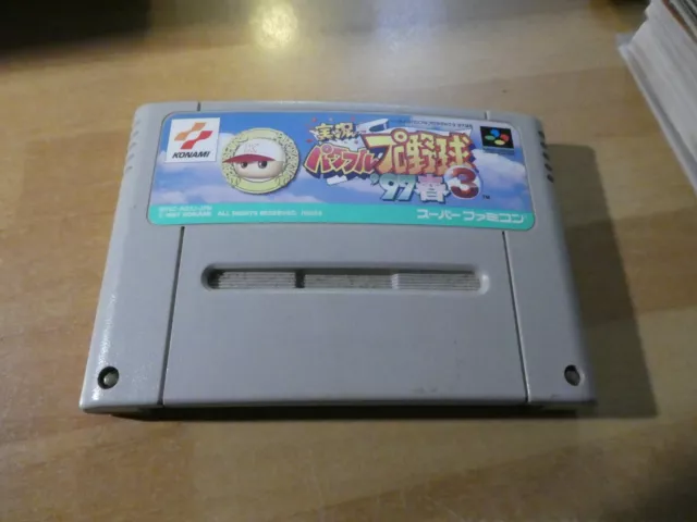 GAME/JEU SUPER FAMICOM NINTENDO NES JAP Jikkyou Powerful Pro Yakyuu 3 SHVC AQ7J