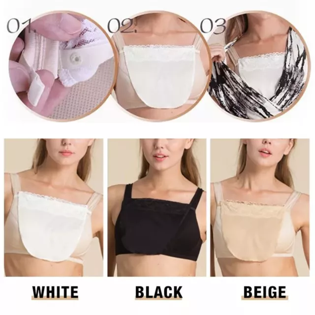 LACE PRIVACY INVISIBLE Bra Modesty Panel Cleavage Cover Anti Peep 1PCS  $9.49 - PicClick AU