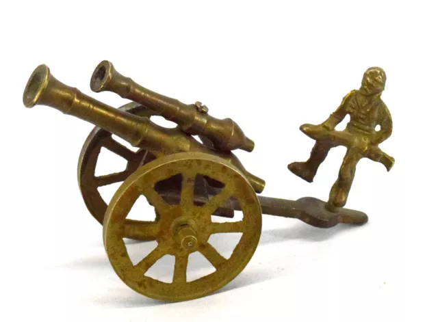 Beautiful Decorative Vintage Old Hand Crafted Brass Collective Cannon. G7-846