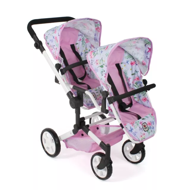 Bayer Chic 2000 Puppenwagen Linus Duo Flowers TOP