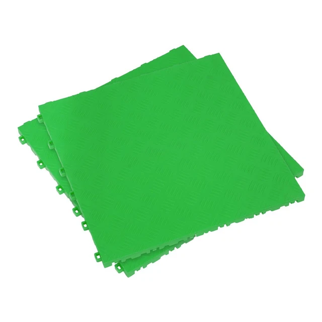 Sealey FT3GR Polypropylen Boden Fliesen - Grün Riffelblech 400 x 400mm - Pack 9