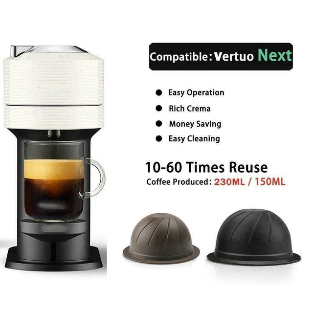 Reusable Coffee Capsule For Nespresso Vertuo Vertuoline Refillable Pods <