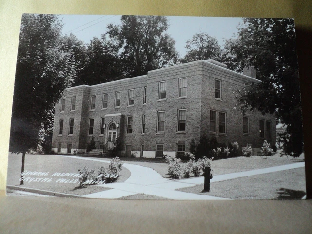 CRYSTAL FALLS MI Michigan General Hospital vintage RPPC Postcard