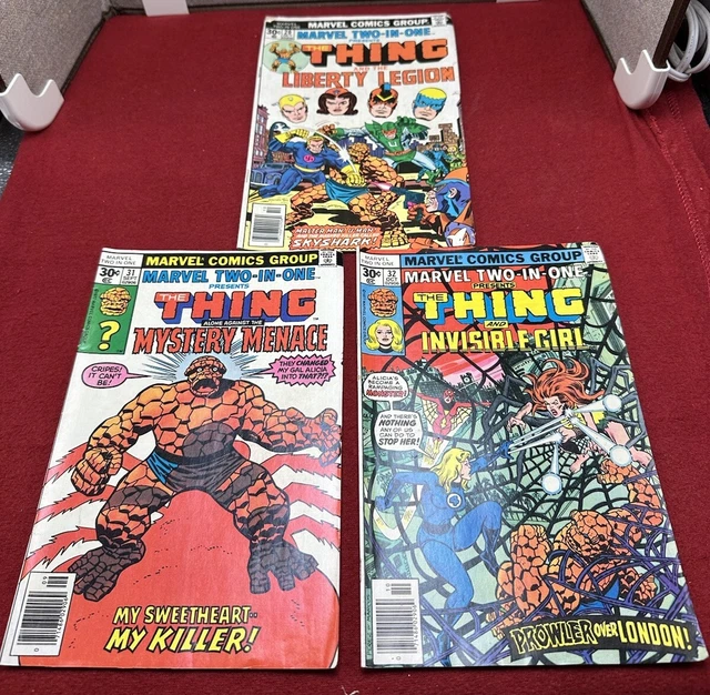 Comic Book Books The Thing Marvel Two In One 20 31 32